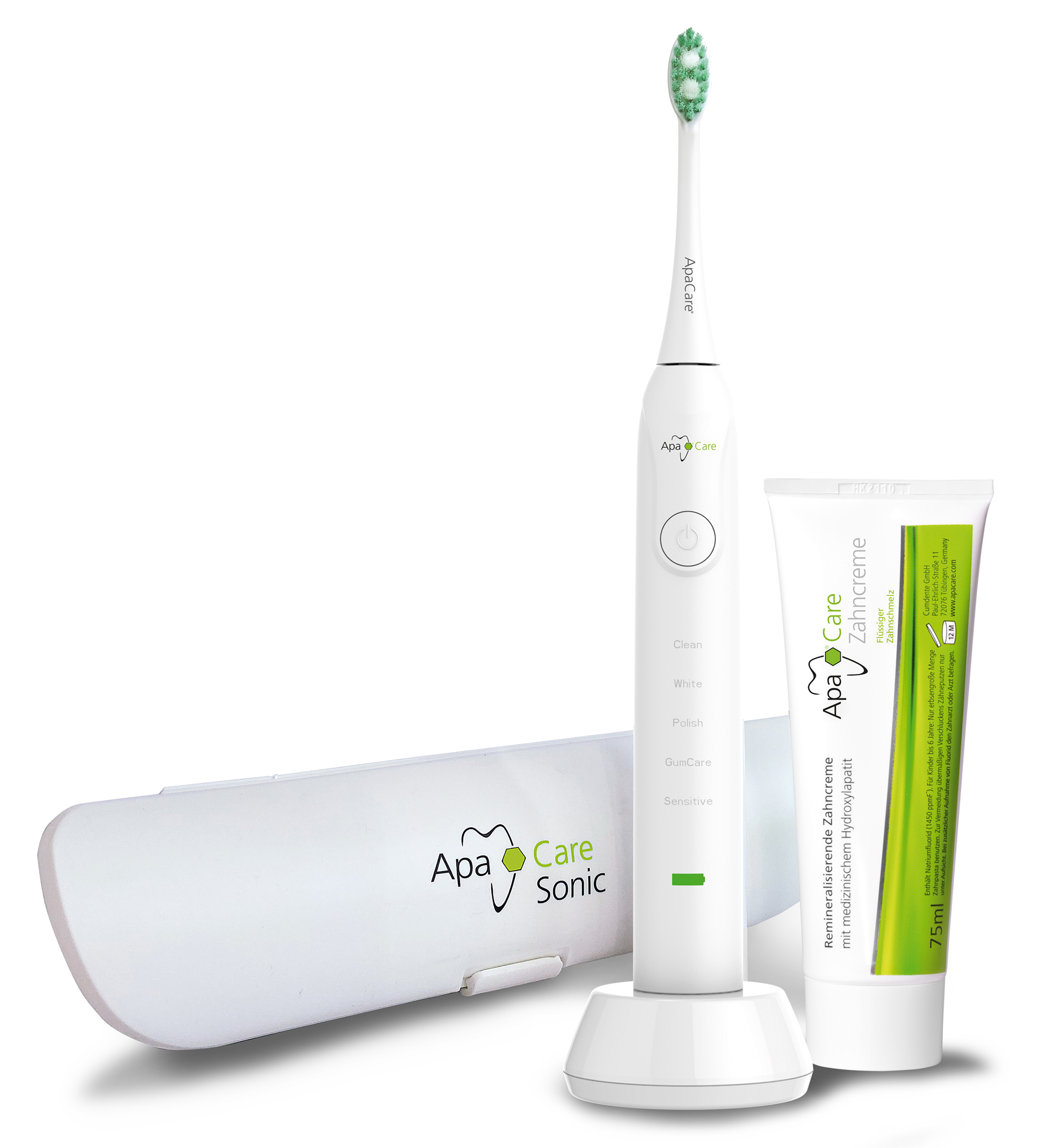 Etui de voyage Sonic pour la brosse à dents  ApaCare Sonic avec 2 porte-brosses de rechange