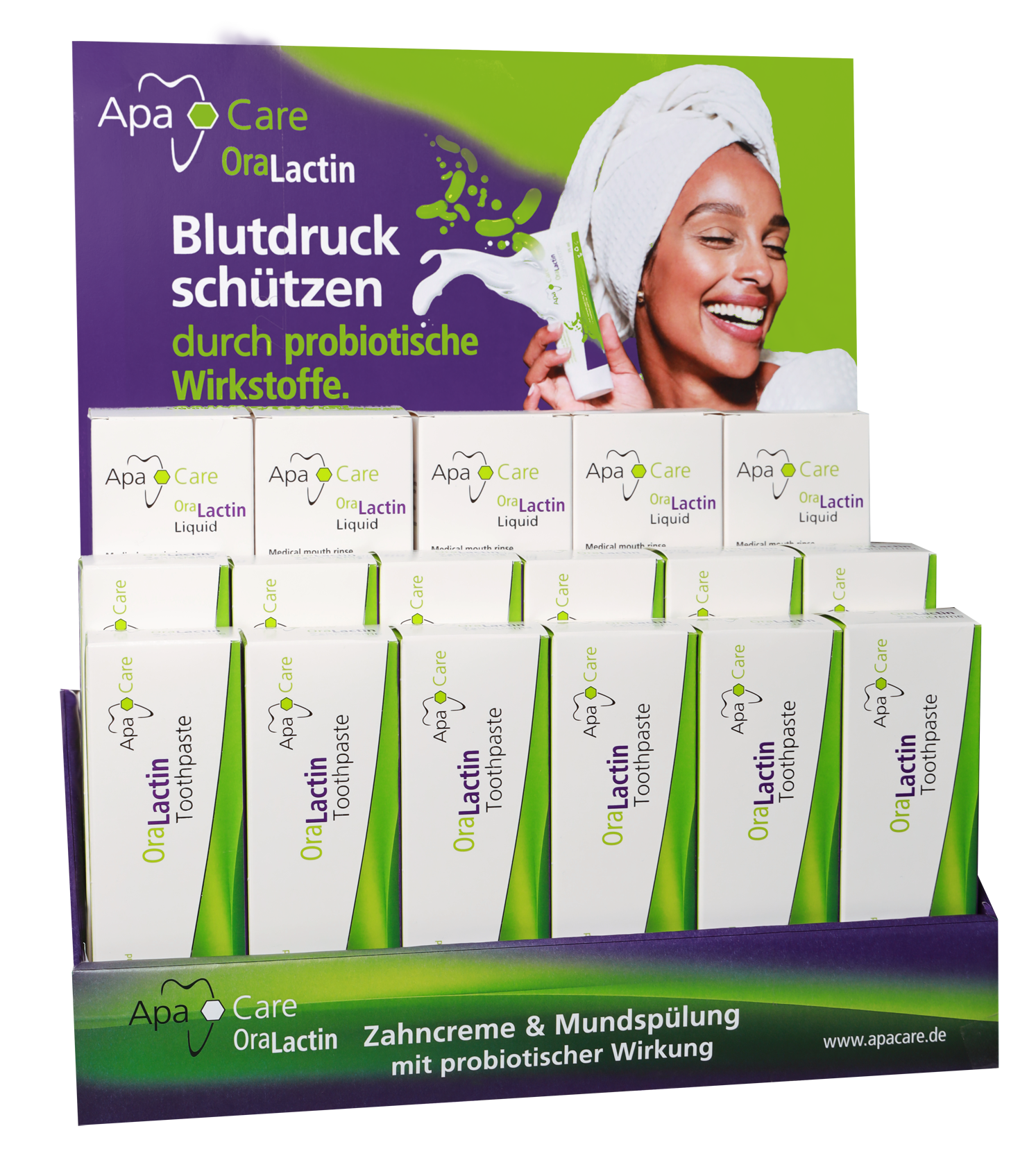 ApaCare OraLactin Displaypaket Zahncreme und Liquid