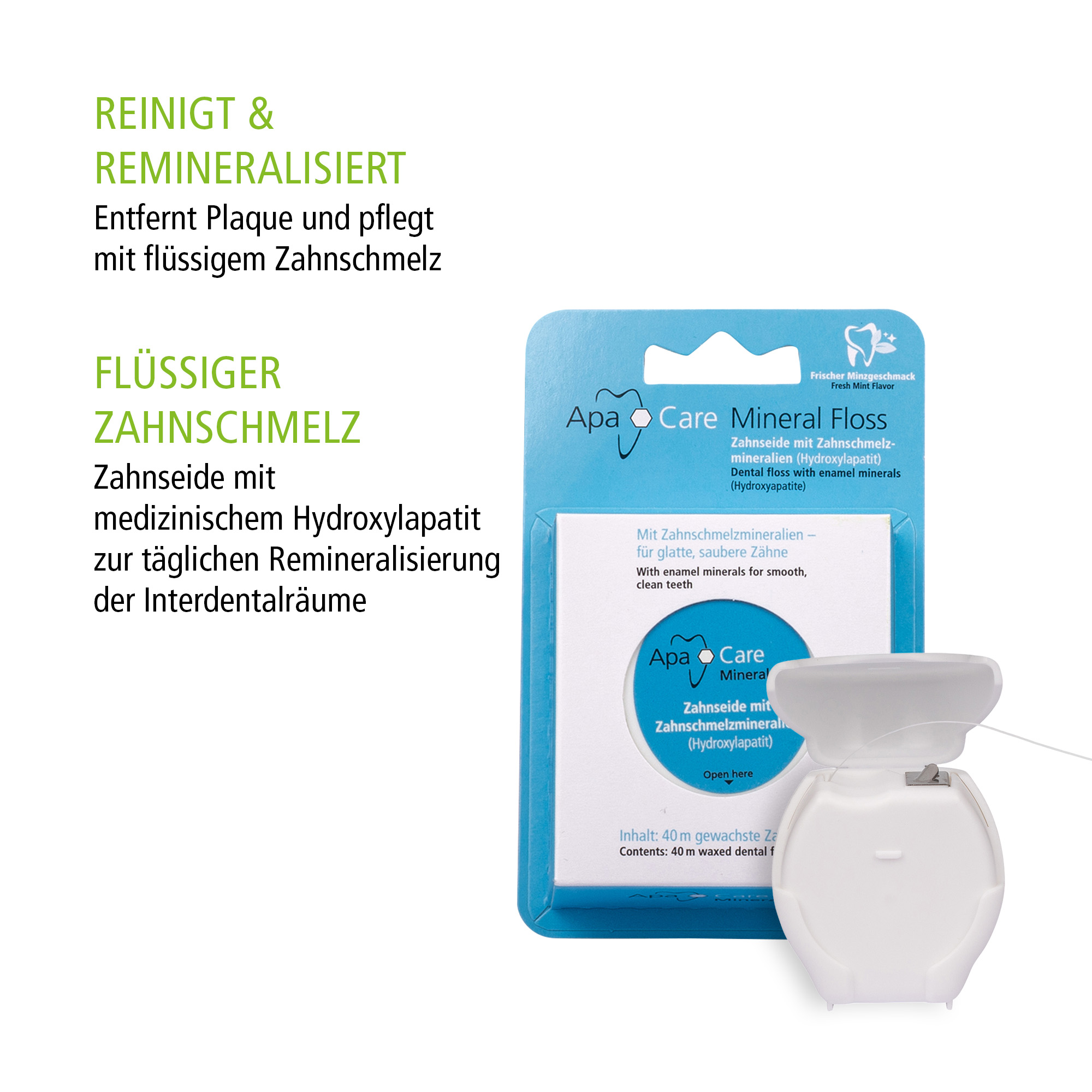 Dentifrice en fil dentaire minéral