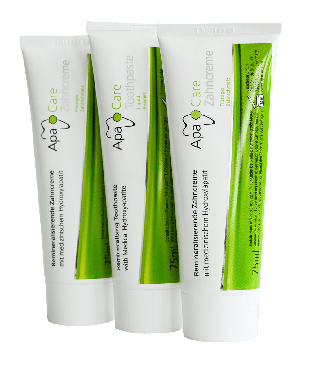 3x Dentifrice reminéralisant avec molle liquide pour l'émail dentaire