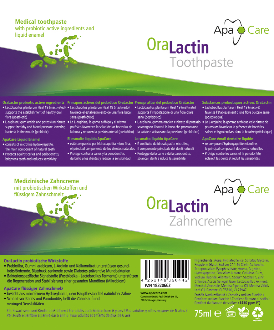 OraLactin dentifrice pré- et postbiotique